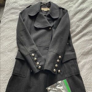 Stylish Black Military Coat